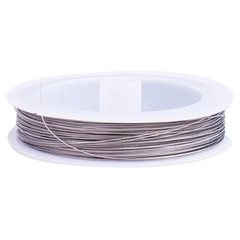 

Roll Silver Tiger Tail Beading Wire 80m 0.45mm Nylon Coated Stainless Steel Wire