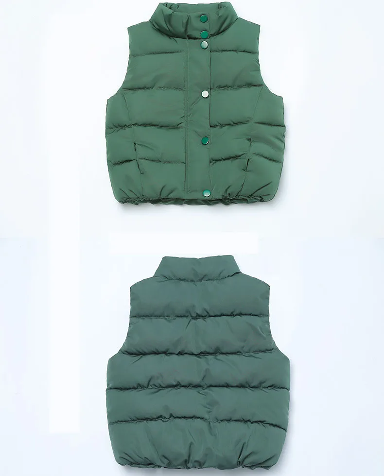 little big girls vest winter autumn padded teenage boys vests and waistcoats kids black green pink teenagers children clothing (41)