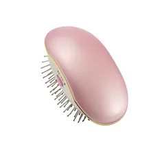 New Style Small Size Not Heating Electric Hair Brush Comb Portable Hair Massage Style Brush Negative Ions Care Hair Straightener new coming hot air heating brush electric iron ceramic with double negative ions anti scald and steam hair straightener brush