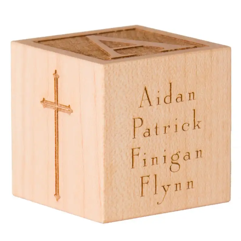 

Personalized Baptism Gift wooden block,customize Gift for Godson Gift for Goddaughter Baby Dedication Gift Christening