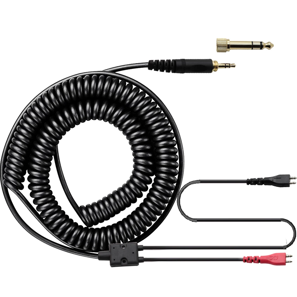 Spring Relief Coiled Cable For Sennheiser HD25 HD25-1 II HD25-C HD25-13 Headphone Replacement Cord Upgrade Cables Extra Length