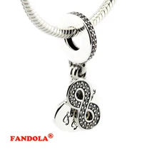 Подходит для Pandora талисманы Браслеты Forever Friends бусины Аутентичные 925 пробы серебряные ювелирные изделия