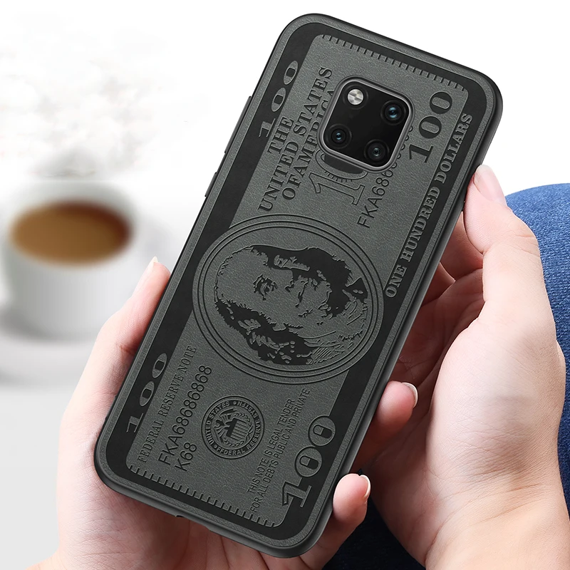 

Mate20 US Dollars 3D Relief Pattern PU Leather Case for Huawei Mate 20 20 Pro Case Good Feeling Cover for Huawei Mate 20Pro Case