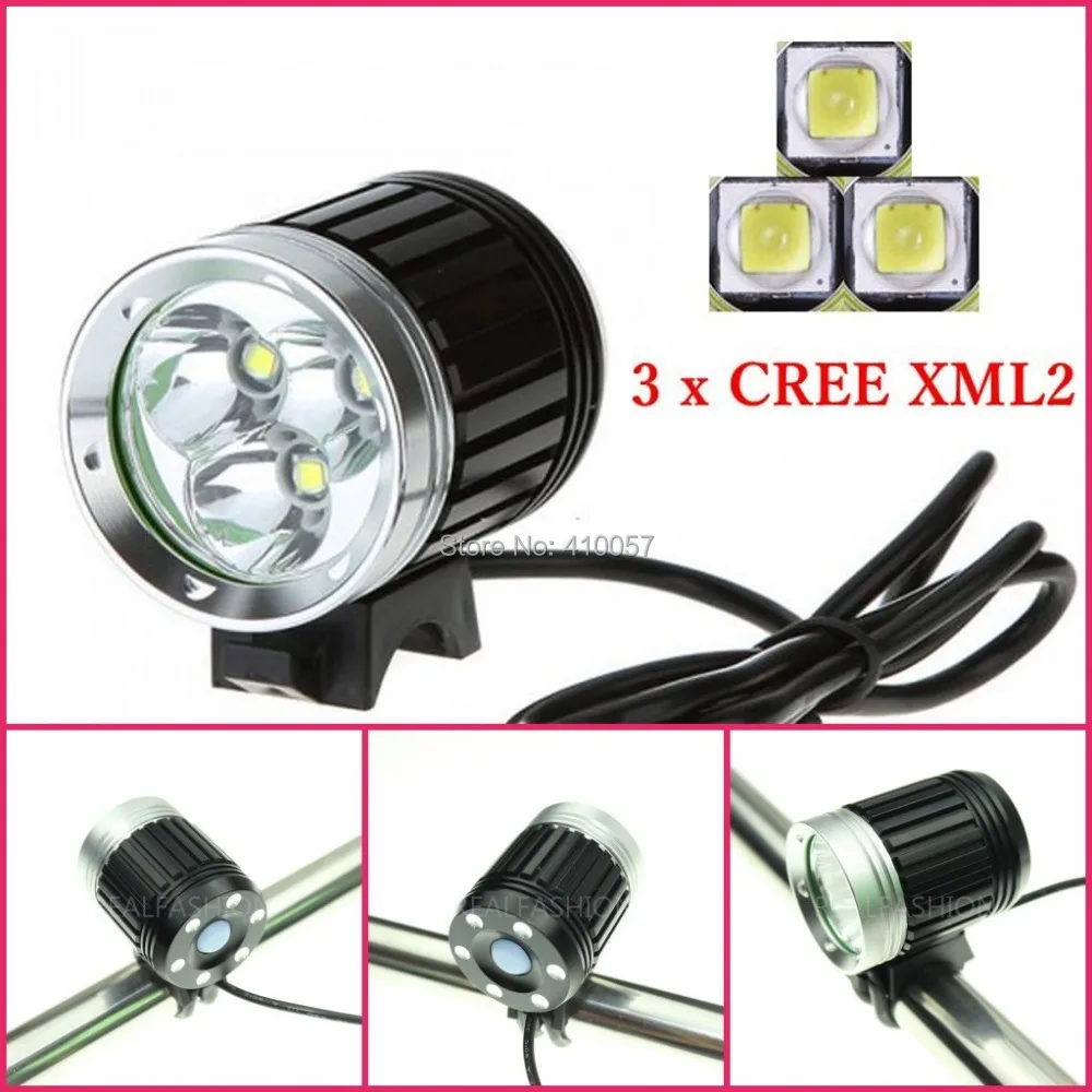 New,5400 lumens,3*CREE XML2 XM L2 LED Bicycle Bike Light Headlamp