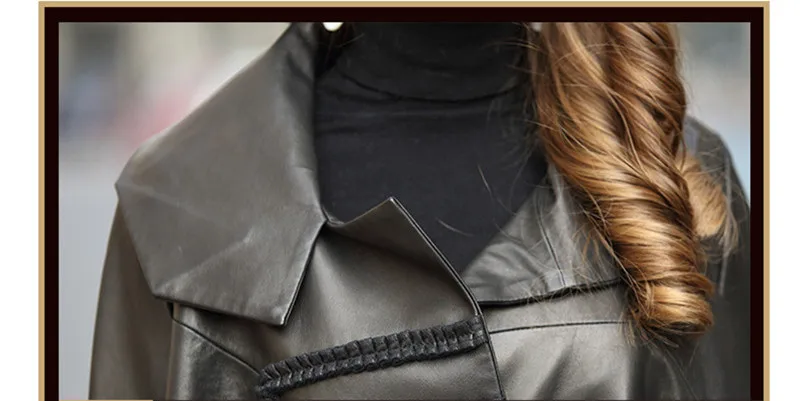 AYUNSUE Новинка 2019 года демисезонный Женская Подлинная куртка из овечьей кожи женский жакет в стиле кэжуал плащ куртки Jaqueta De Couro WXF278