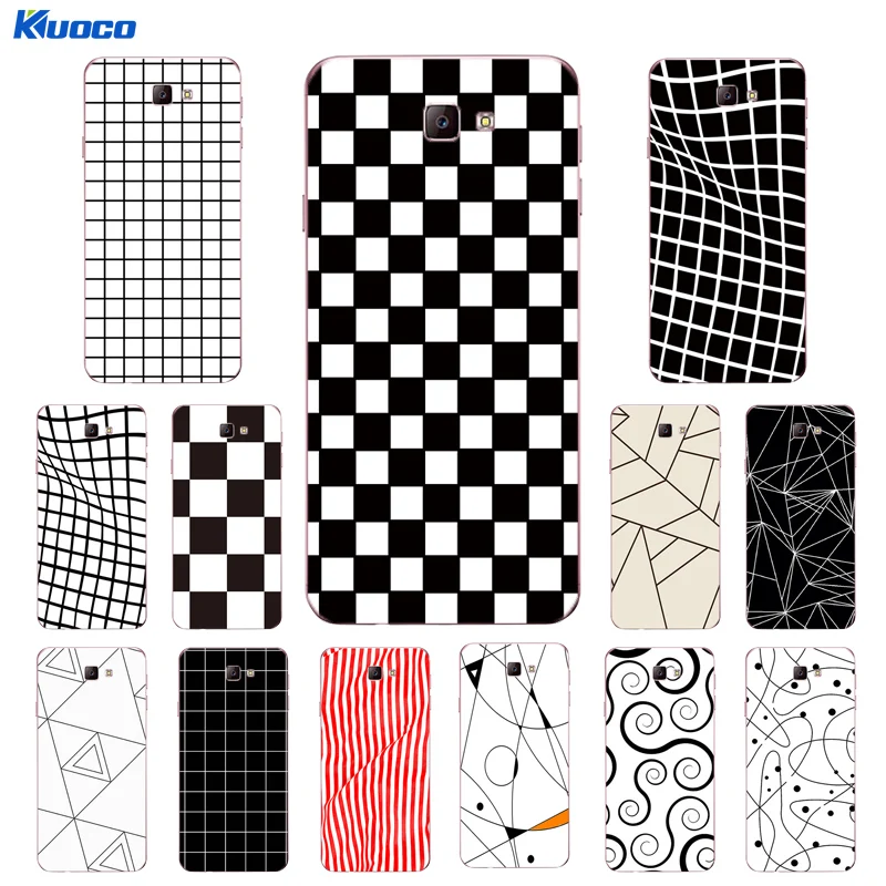 Custom Cases For Samsung Galaxy J5 Prime / J7 for J2 Shell J3 2016 2017 J3109 Soft TPU Geometry Striped Printing |