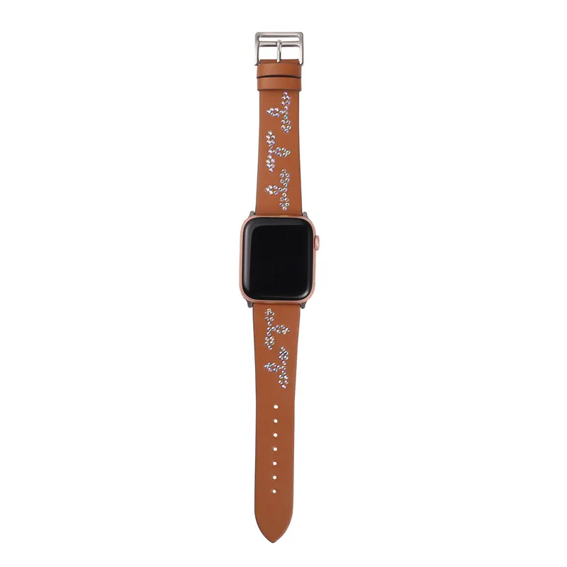 Кожаный браслет 44/40 мм для наручных часов Apple Watch, версии 4 женские модные стили ремешок+ чехол сменный Браслет для наручных часов iWatch 3/2/1, 38, 42 мм, версия