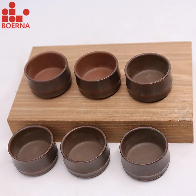 

2PCS BOERNA Handmade Chinese Bamboo Cup Nixing Clay Porcelain China Tea cup Pottery Bowl China Tea Cup Sets Bamboo teacup