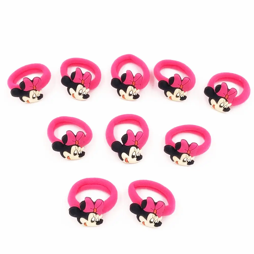 10 шт. Микки Минни розовый бант волнистая точка Дональд Дак ПВХ мультфильм шпильки для волос для девочек Заколка-пряжка заколки для волос