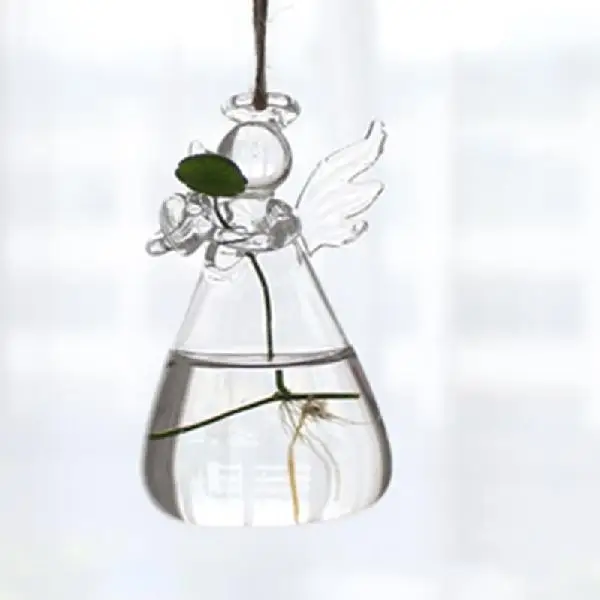 AsyPets Висячие прозрачный стеклянный шар растения террариума суккуленты мох миниатюрные садовые кадки домашний декор подарки-30 - Цвет: little angel