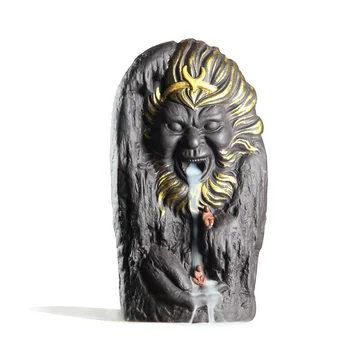 

Dragon Incense Burner Censere Ceramic Backflow Incense Burner + 10pcs Cones Incense Use in the Home Office Bouddha Decoration