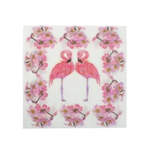 20 шт./лот, праздничная бумажная салфетка с изображением розовых фламинго и птиц и вечерние салфетки, декупаж, вечерние украшения, 33*33 см