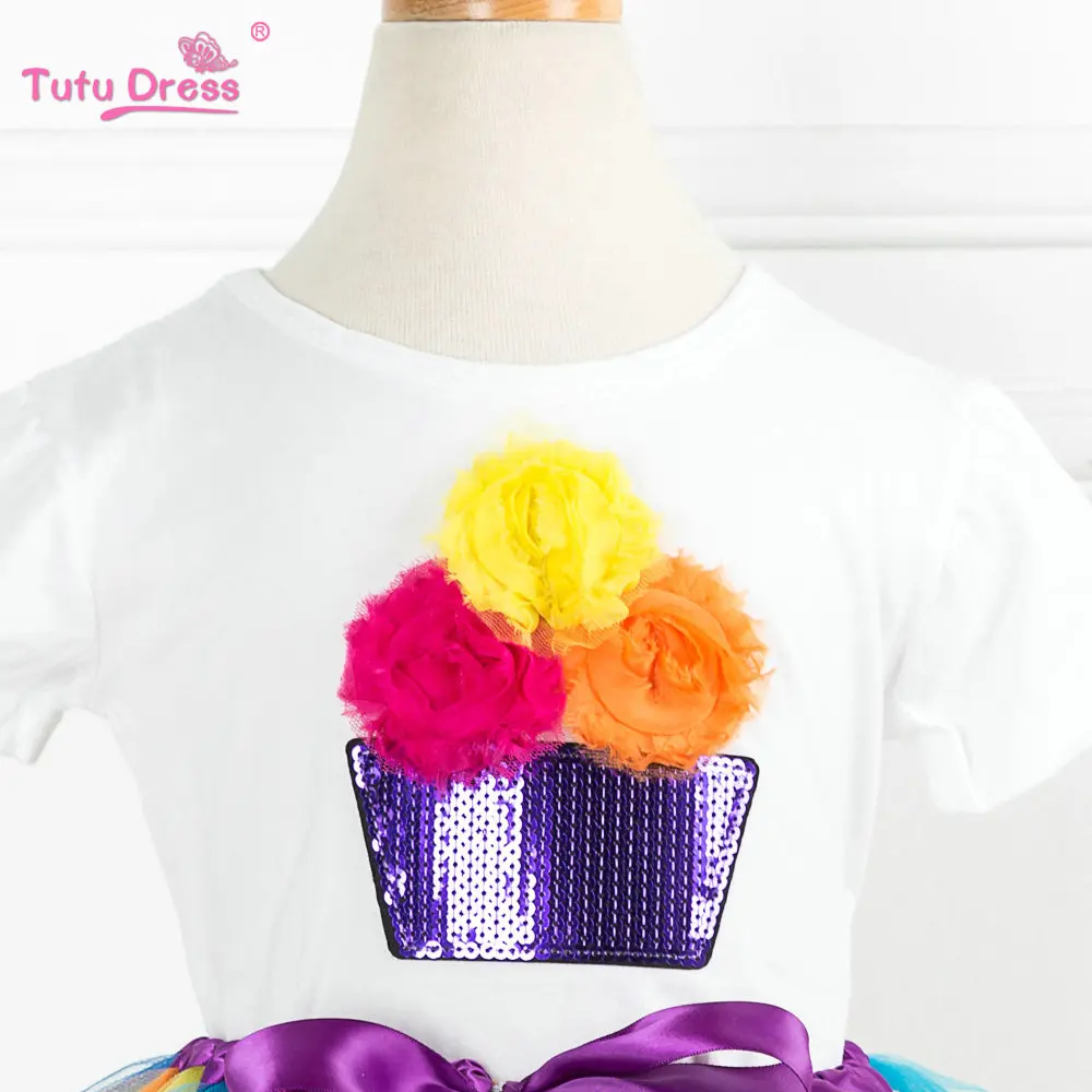 Sets 2pcs T-shirts+tutu Flower Short 2