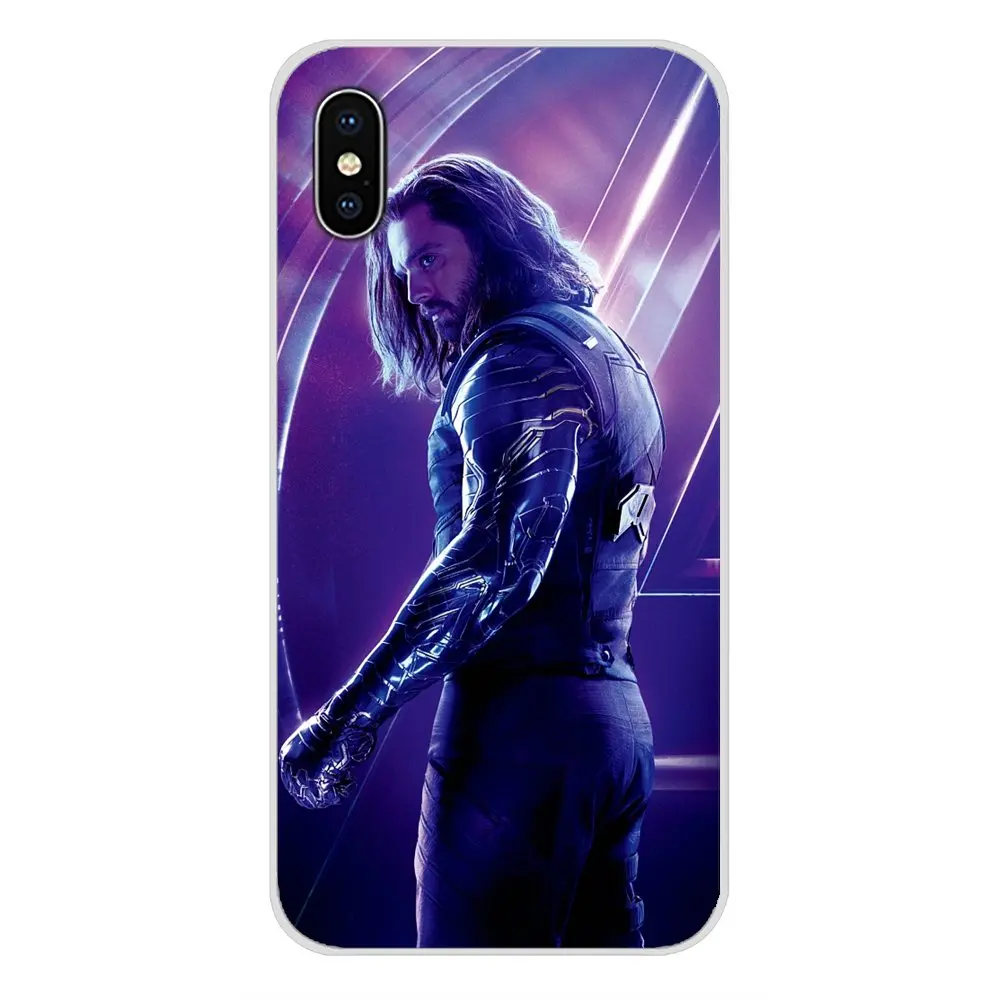 Captain America Bucky Barnes для Samsung Galaxy S4 S5 MINI S6 S7 edge S8 S9 S10 Plus Note 3 4 5 8 9 Мягкие прозрачные