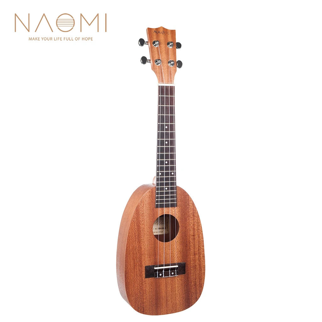 

NAOMI CONCERT UKULELE 23" Pineapple Shaped Concert Ukulele Sapele Ukelele Matte Student Ukulele Beginner Ukulele