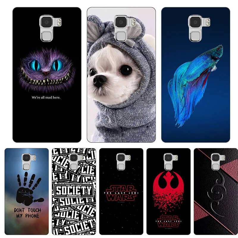 

Cute Cartoon Case For Huawei Honor 7 5.2" Cover Printing Drawing Cat Printed Phone Shell Capa Funda For Huawei Honor 7 Premium