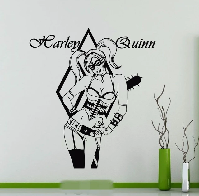 Harley Quinn Wall Decor Poster Marvel Comics Superhero Vinyl Decal Dorm Home Decoration Teen Art
