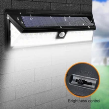 Водонепроницаемый 20/54 СИД солнечный светильник 2835 SMD белый Солнечный Мощность на открытом воздухе садовый светильник движения PIR Сенсор Путь Бра 3,7 V