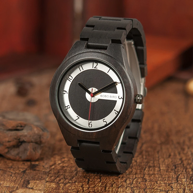 BOBO BIRD Watch Men Wooden Quartz Male Metal Watches face relojes hombre Gift box saat erkek clock Top Brand Luxury