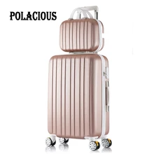 20 “24” 26″inch New stripe luggage set suitcase 20″ boarding, 10 Colors universal wheels trolley candy, travel box to slide, Box