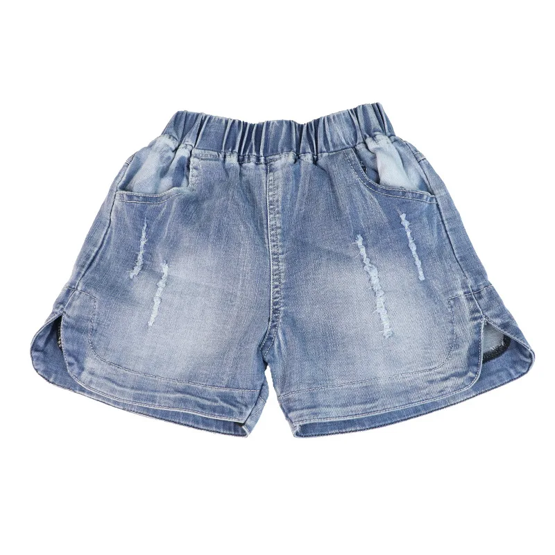 

new Hot 2019 Girls Jeans for summer Children's Clothing Kids Jeans Blue Denim girl jeans short pants for birthday gifts 2-10Y