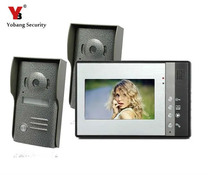 Yobang Security Vido Door Intercom System Wired Video Door Phone Intercom Indoor Unit Security System Outdoor Camera