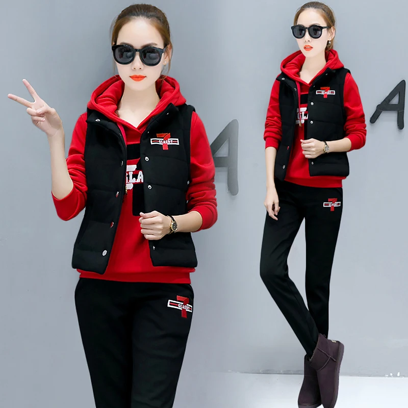 YICIYA Winter 3 piece set tracksuits for women 2 piece pant suits and top plus size warm thicking outfits co-ord set clothing YICIYA Winter 3 piece set tracksuits for women 2 piece pant suits and top plus size warm thicking outfits co-ord set clothing