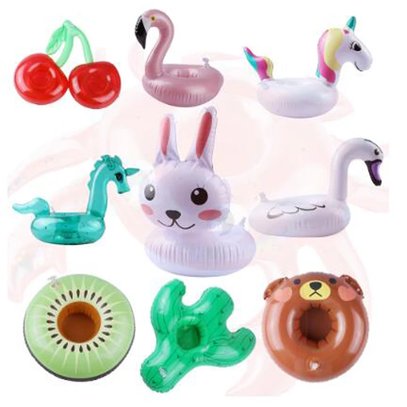 

New Inflatable Cup Holder Table Bar Tray Swimming Pool Float Cup Drink Beer Holder Summer Swimming Party Toys Beach Coasters