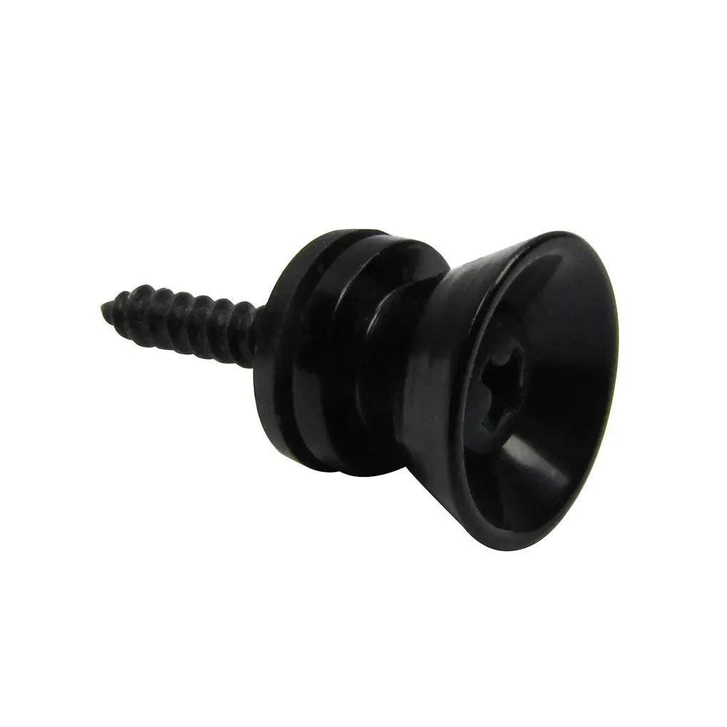 Черный ремень Замок Кнопка рукоятки металлический Конец Pin Pack из 2 пар