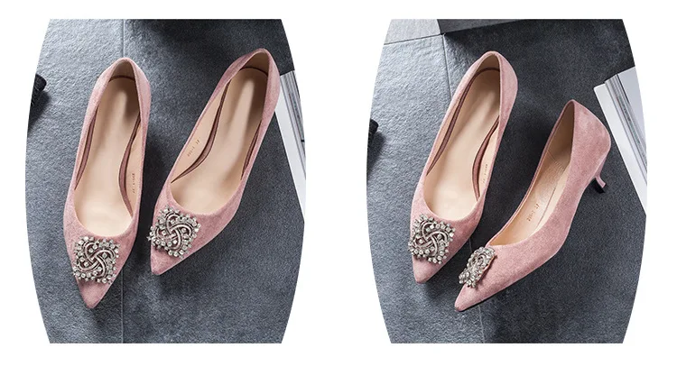 Новое поступление, женские туфли-лодочки наивысшего качества, красные туфли с острым носком на высоком каблуке розового цвета