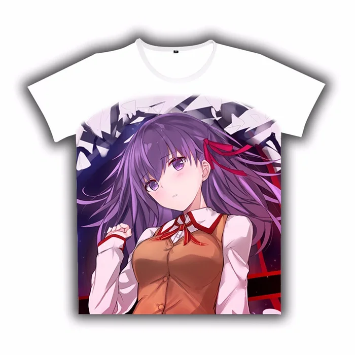 Футболка аниме Fate stay night Heaven's Feel Sakura Matou тема Косплей короткий рукав белая футболка для женщин и мужчин повседневные летние топы рубашка - Цвет: 6