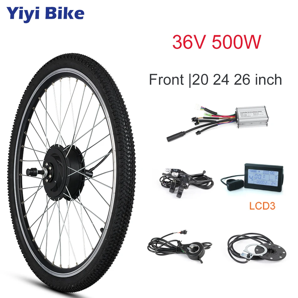 Best Price Electric Bike Conversion Kit Front Motor Wheel 500W 36V Brushless Non-gear Hub Motor Engine KT LCD3 LCD5 20 24 26 inch With Tire Best Price Electric Bike Conversion Kit Front Motor Wheel 500W 36V Brushless Non-gear Hub Motor Engine KT LCD3 LCD5 20 24 26 inch With Tire