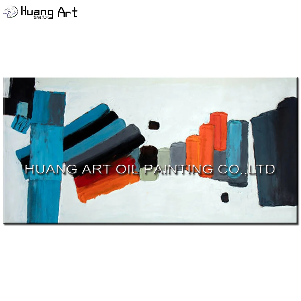 

Handmade Simple Thick Oil Abstract Stripe Oil Painting for Living Room Decor Popular Knife Picture Wall Painting for Hotel Art
