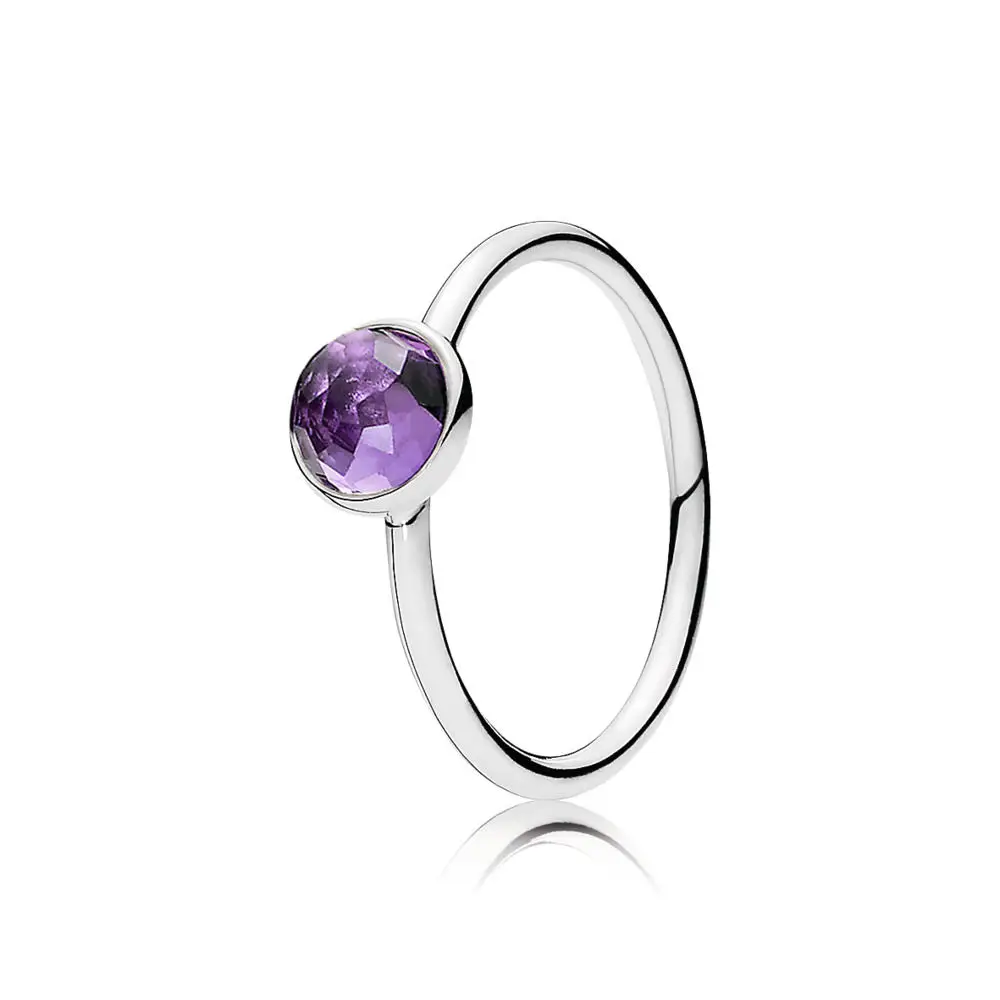 Кольцо из стерлингового серебра 925 Подвески 12 месяцев большой камень Diy кристалл кольцо для женщин ювелирные изделия
