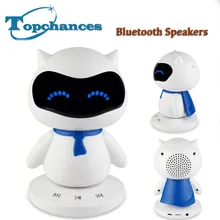

2017 Mini Portable cute Robot Smart Blueototh Speaker With Music Calls Handsfree TF MP3 AUX Function for All Bluetooth Devices