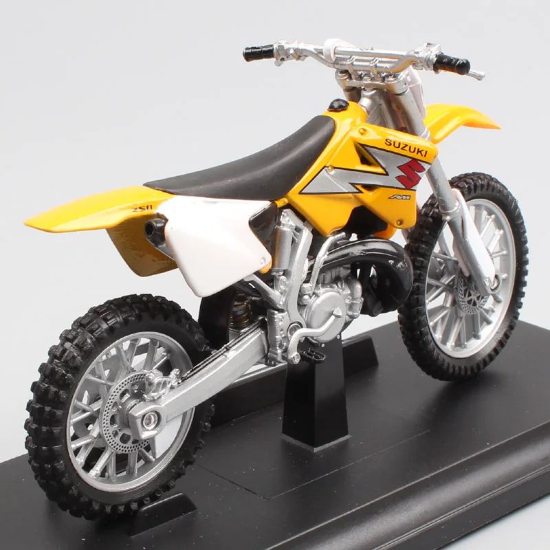 Детские 1:18 весы Welly мини Suzuki RM250 мотокросса мотоцикл литья под давлением эндуро внедорожных Трейл модель игрушка миниатюрная