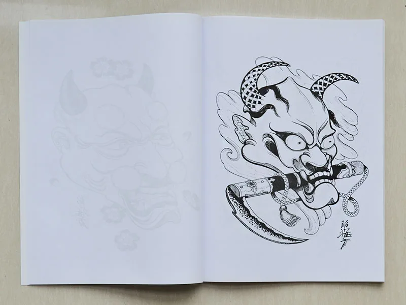 Маска хання тату дизайн справки от Horimouja японский флэш-книга 11,5"