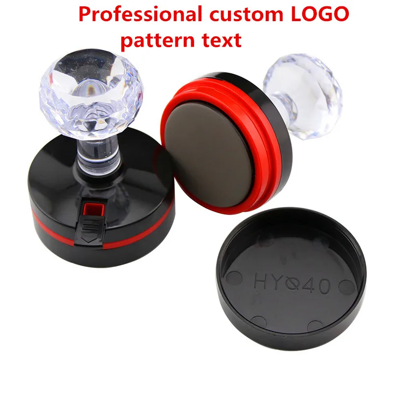 DIYPhotoSensitive Seal Auto Ink Custom Professional Rubber Stamp Custom Motto Logo Personalized Round ILOVEYOU Office supplies.