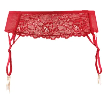 

Extra / Plus Size 3XL Red Garters Belts Flowery Lace Belts for Stockings Female Garters Double Layers Suspenders S744