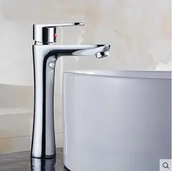 Ванная комната длинные раковина бассейна воды смесителя, хромированный Водопад смеситель для умывальника, одно отверстие латунь кран