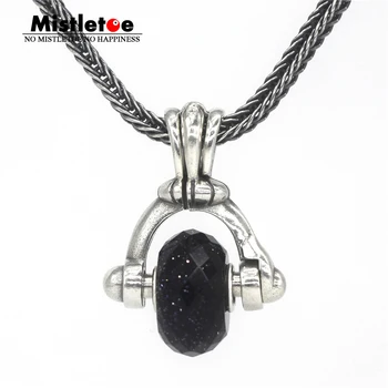 

Mistletoe Genuine 925 Sterling Silver DIY Pendant Not Include Bead Fit European Necklace Jewelry