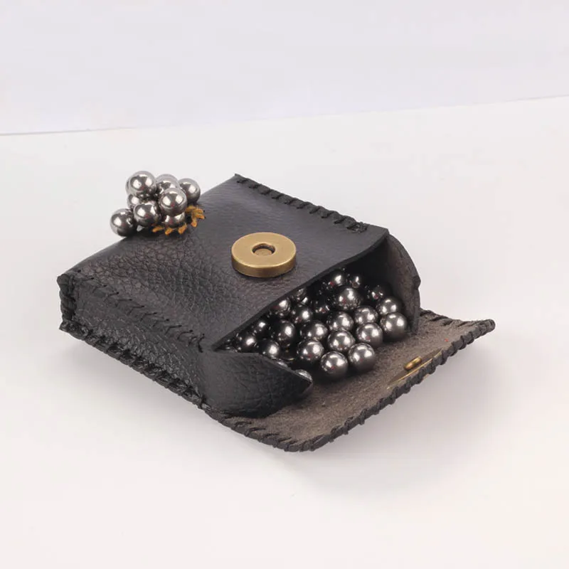 

1pc Slingshot corium Stainless Steel Balls Bag Case Pouch Holster Sling Shot Hunting Sports Accessories Leather Material