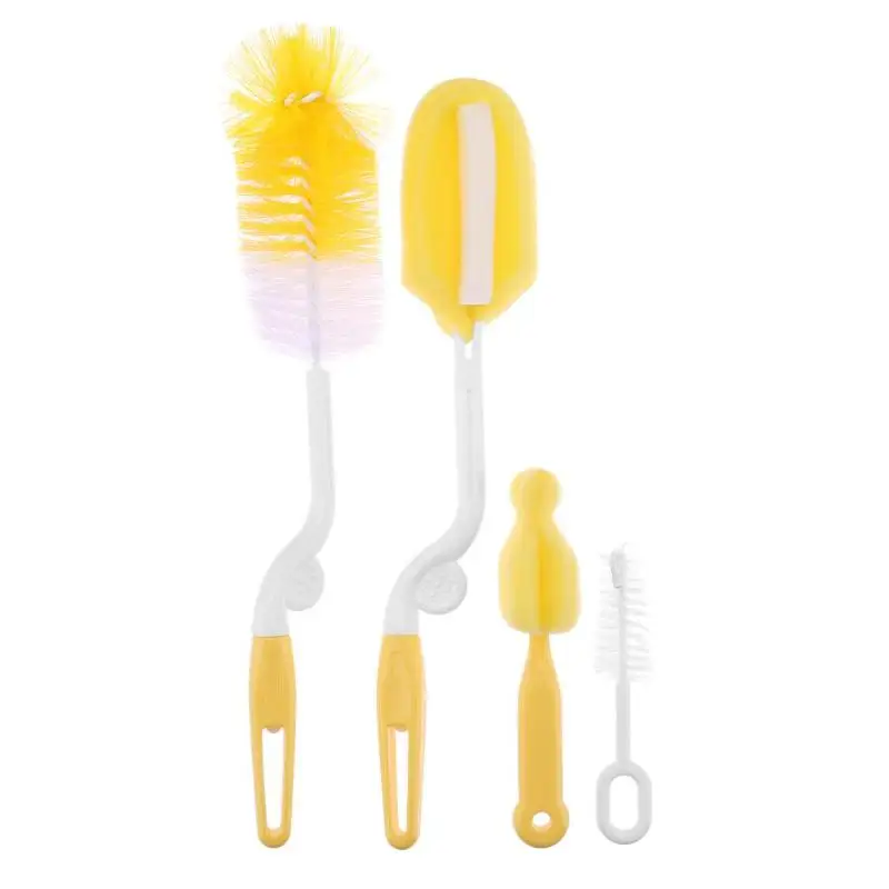 3/4/5pcs Baby Bottle Brushes Set Sponge Nipple Pacifier Cleaner Milk Feeder Cleaning Brush Baby Feeding Tools Baby Care Props