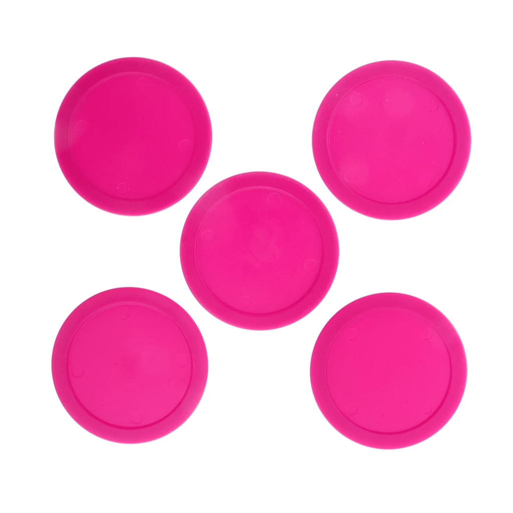 5 Pieces 62mm Durable Plastic Air Hockey Pucks Choice of Colors Entertainment Table Game Standard Air Hockey Pucks Accessories