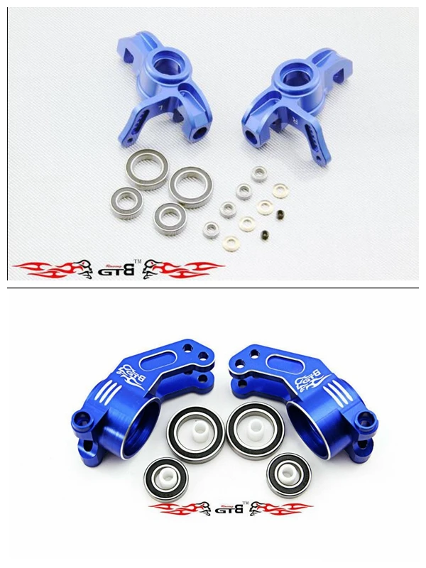 

GTB CNC alloy front + rear wheel hub carrier mount for Rovan LT Losi 5ive-t KMx2 1/5 rc car gas 4pcs