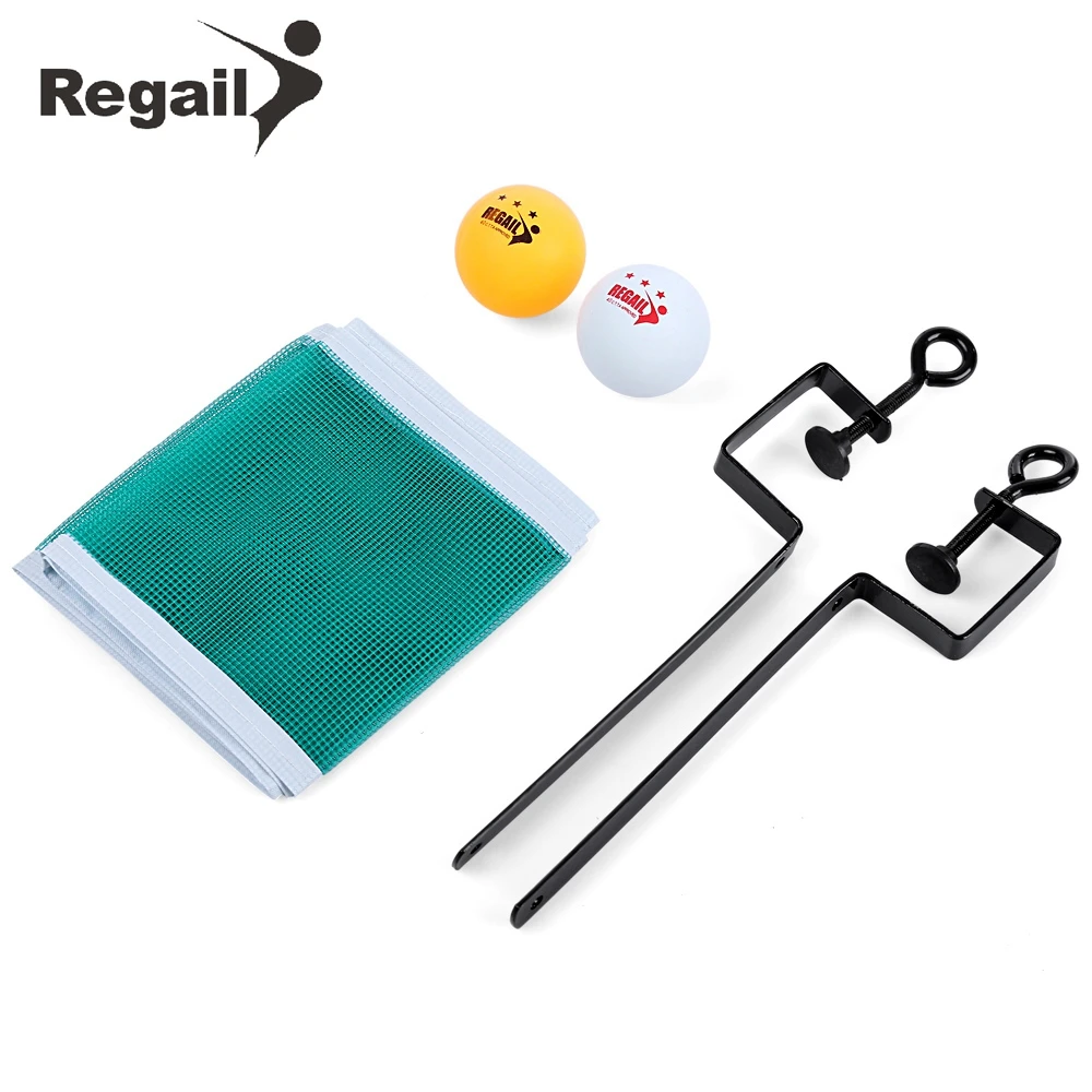 

REGAIL Portable Table Tennis Set Net Ping Pong Ball Fix Equipment Three Star Level Table Tennis Ball Set Training Accessories