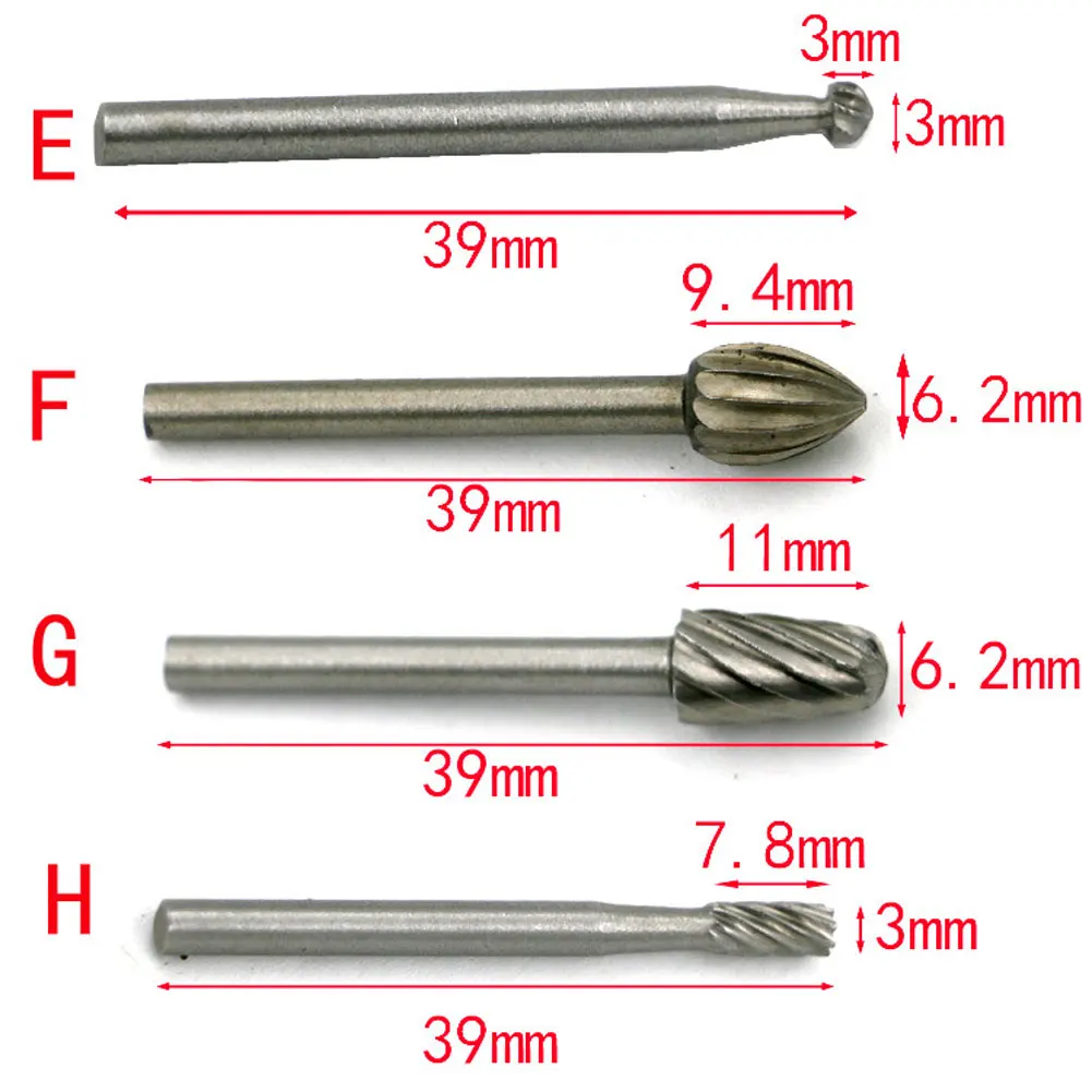10 шт. мини круглый HSS Ротари Burr Набор древесины инструмент для резьбы по дереву Рашпиль Сверла Набор инструментов Резак файл Деревообработка вырезка инструменты