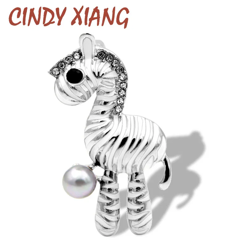 CINDY XIANG 2 цвета на выбор маленькие милые Броши с лошадью для женщин животное дети