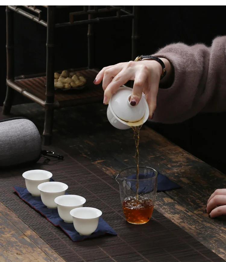 TANGPIN керамические чайники gaiwan чайные чашки китайский чайный набор портативный чайный набор для путешествия с сумкой для путешествий