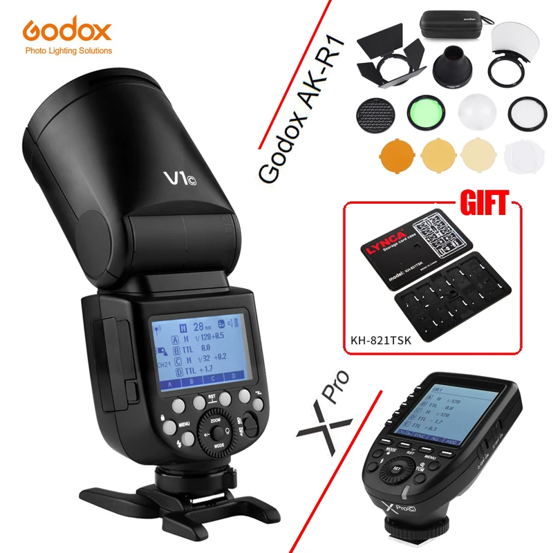 

In Stock Godox V1 Flash Light V1C V1N V1S TTL 1/8000s HSS lithium battery Speedlite Flash for Canon Nikon Sony Camera